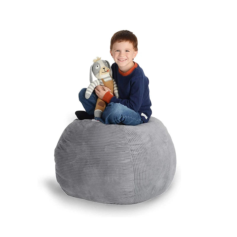 Pouf de rangement pour peluches et couvertures