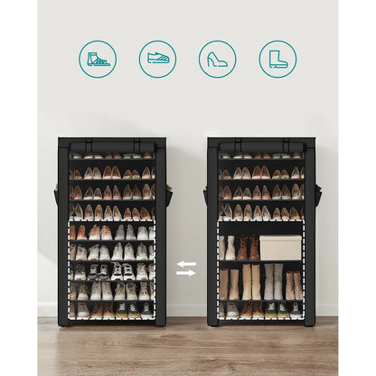 Armoire à chaussures 10 niveaux avec housse