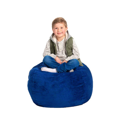 Pouf de rangement pour peluches et couvertures