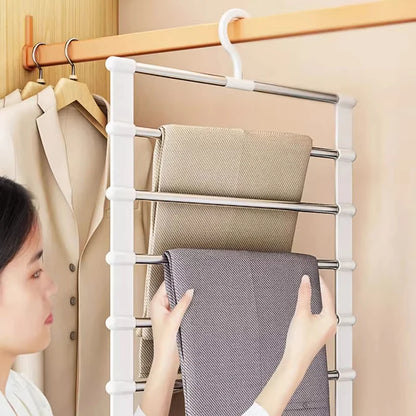Cintre porte-pantalons à 7 barres