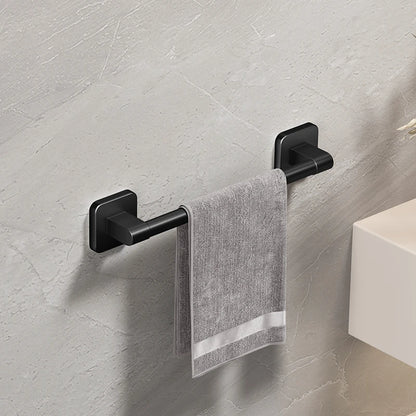 Porte-serviettes mural noir mat