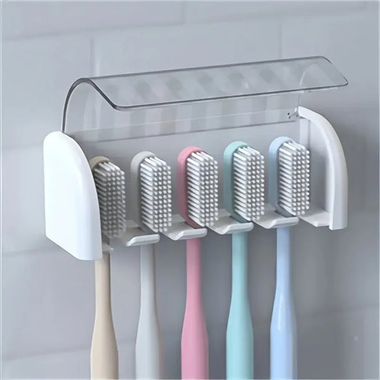 Porte-Brosses à Dents Mural avec Capot de Protection