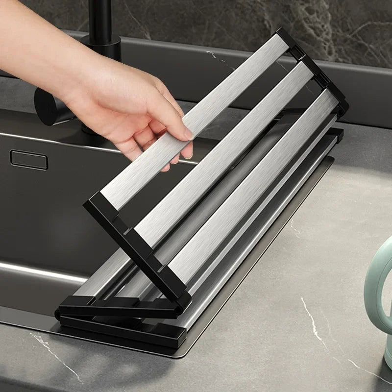 Égouttoir Enroulable Inox pour Évier