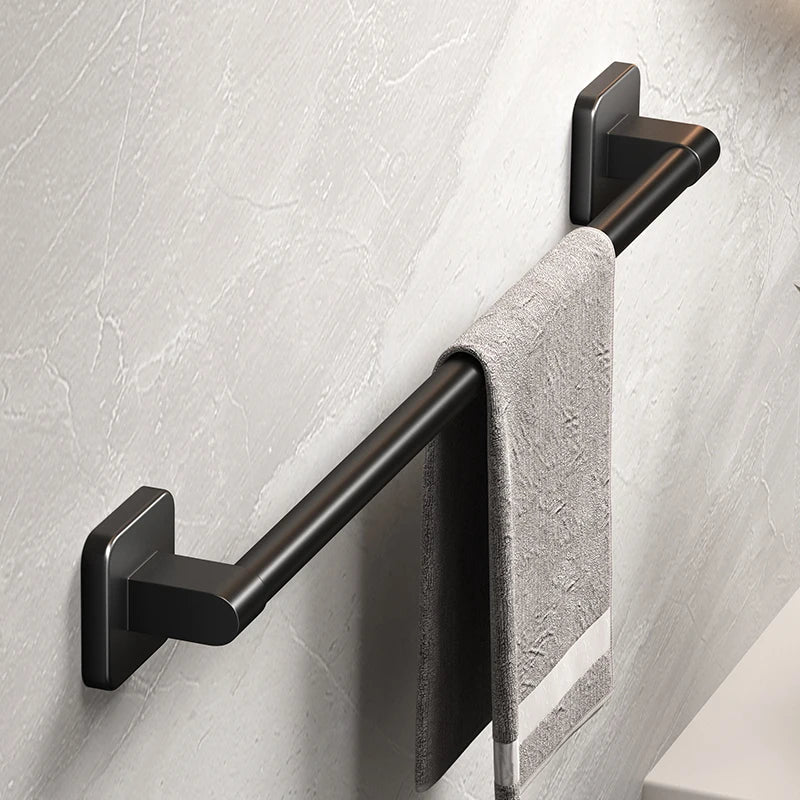 Porte-serviettes mural noir mat