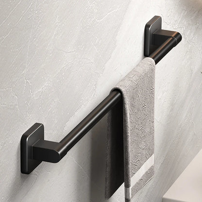 Porte-serviettes mural noir mat