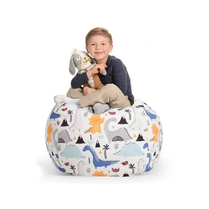 Pouf de rangement pour peluches et couvertures