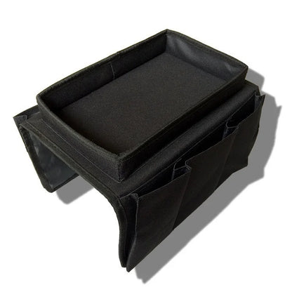 Organisateur d’Accoudoir de Canapé avec Plateau de Rangement